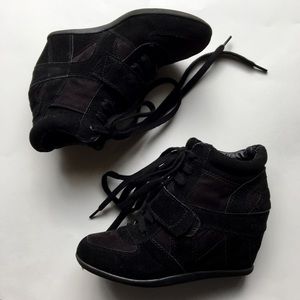 Breckelles Suede Ankle Wedges